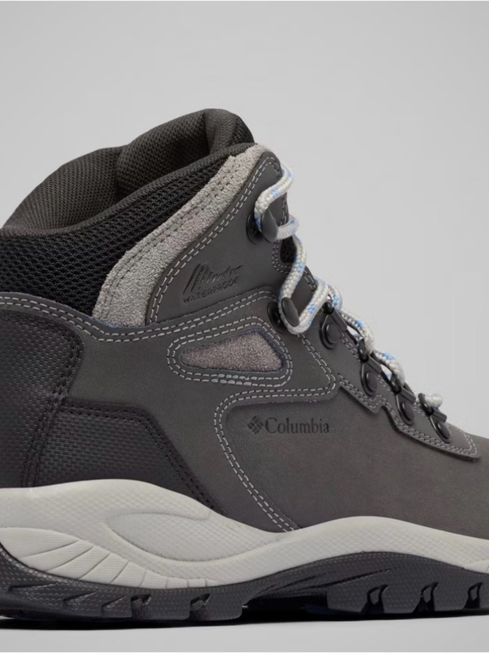 Columbia Gray Hiking Boot with Light Blue Laces - Picture 5 of 7
